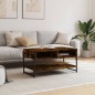 vidaXL Mesa de centro madera contrachapada roble ahumado 90x50x45 cm vidaXL Mesa de centro madera contrachapada roble ahumado 90x50x45 cm