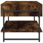 vidaXL Mesa de centro madera contrachapada roble ahumado 90x50x45 cm vidaXL Mesa de centro madera contrachapada roble ahumado 90x50x45 cm