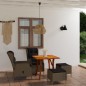 vidaXL Juego de comedor para jardín de 5 piezas marrón vidaXL Juego de comedor para jardín de 5 piezas marrón