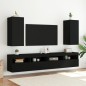 vidaXL Muebles de TV de pared con luces LED 2 uds negro 30,5x35x70 cm vidaXL Muebles de TV de pared con luces LED 2 uds negro 30,5x35x70 cm