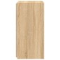 vidaXL Muebles de TV pared luces LED 2 uds roble Sonoma 30,5x35x70 cm