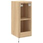 vidaXL Muebles de TV pared luces LED 2 uds roble Sonoma 30,5x35x70 cm