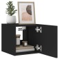 vidaXL Muebles de TV de pared con luces LED 2 uds negro 30,5x35x30 cm