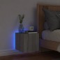 vidaXL Mueble de TV de pared con luces LED gris Sonoma 30,5x35x30 cm