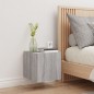 vidaXL Mueble de TV de pared con luces LED gris Sonoma 30,5x35x30 cm