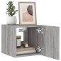 vidaXL Mueble de TV de pared con luces LED gris Sonoma 30,5x35x30 cm