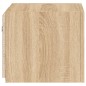 vidaXL Muebles de TV pared luces LED 2 uds roble Sonoma 30,5x35x30 cm
