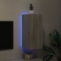 vidaXL Mueble de TV de pared con luces LED gris Sonoma 30,5x35x70 cm vidaXL Mueble de TV de pared con luces LED gris Sonoma 30,5x35x70 cm