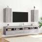 vidaXL Mueble de TV de pared con luces LED gris Sonoma 30,5x35x70 cm vidaXL Mueble de TV de pared con luces LED gris Sonoma 30,5x35x70 cm