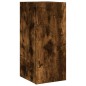 vidaXL Mueble de TV de pared con luces LED roble ahumado 30,5x35x70 cm