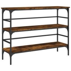 vidaXL Mesa consola madera de ingeniería roble ahumado 100x32x75 cm