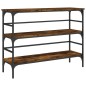 vidaXL Mesa consola madera de ingeniería roble ahumado 100x32x75 cm