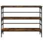 vidaXL Mesa consola madera de ingeniería roble ahumado 100x32x75 cm