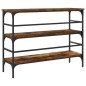 vidaXL Mesa consola madera de ingeniería roble ahumado 100x32x75 cm