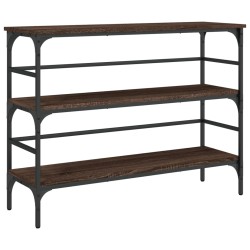 vidaXL Mesa consola madera de ingeniería marrón roble 100x32x75 cm