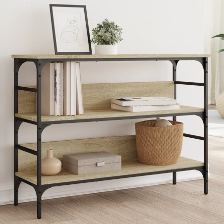 vidaXL Mesa consola madera de ingeniería roble Sonoma 100x32x75 cm