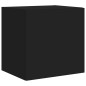 vidaXL Muebles de TV de pared con luces LED 2 uds negro 40,5x35x40 cm