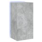 vidaXL Mueble de TV de pared con luces LED gris hormigón 40,5x35x80 cm
