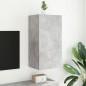 vidaXL Mueble de TV de pared con luces LED gris hormigón 40,5x35x80 cm