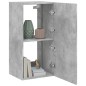 vidaXL Mueble de TV de pared con luces LED gris hormigón 40,5x35x80 cm