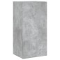 vidaXL Mueble de TV de pared con luces LED gris hormigón 40,5x35x80 cm
