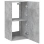 vidaXL Mueble de TV de pared con luces LED gris hormigón 40,5x35x80 cm