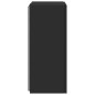 vidaXL Mueble de TV de pared con luces LED negro 40,5x35x80 cm
