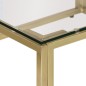 vidaXL Mesa de centro dorada acero inoxidable y vidrio templado vidaXL Mesa de centro dorada acero inoxidable y vidrio templado