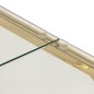 vidaXL Mesa de centro dorada acero inoxidable y vidrio templado vidaXL Mesa de centro dorada acero inoxidable y vidrio templado