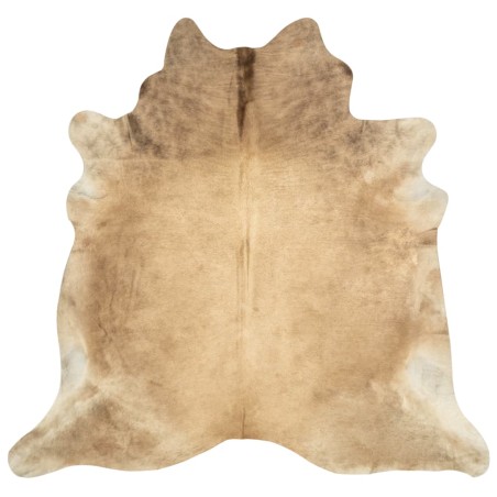 vidaXL Alfombra de piel de vaca auténtica beige 180x220 cm