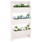 vidaXL Jardinera de pared 3 niveles madera pino blanco 60x18,5x110 cm