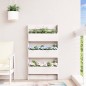 vidaXL Jardinera de pared 3 niveles madera pino blanco 60x18,5x110 cm