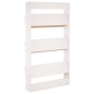 vidaXL Jardinera de pared 3 niveles madera pino blanco 60x18,5x110 cm