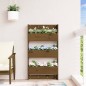 vidaXL Jardinera pared 3 niveles madera pino marrón miel 60x18,5x110cm vidaXL Jardinera pared 3 niveles madera pino marrón miel 60x18,5x110cm