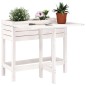 vidaXL Jardinera con tapa plegable madera maciza de pino blanca