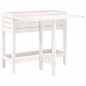 vidaXL Jardinera con tapa plegable madera maciza de pino blanca