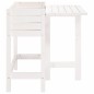 vidaXL Jardinera con tapa plegable madera maciza de pino blanca