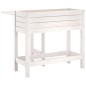 vidaXL Jardinera con tapa plegable madera maciza de pino blanca