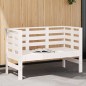 vidaXL Banco de jardín madera maciza de pino blanco 111,5x53x71 cm vidaXL Banco de jardín madera maciza de pino blanco 111,5x53x71 cm