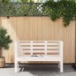 vidaXL Banco de jardín madera maciza de pino blanco 111,5x53x71 cm vidaXL Banco de jardín madera maciza de pino blanco 111,5x53x71 cm