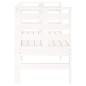 vidaXL Banco de jardín madera maciza de pino blanco 111,5x53x71 cm vidaXL Banco de jardín madera maciza de pino blanco 111,5x53x71 cm