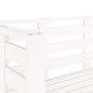 vidaXL Banco de jardín madera maciza de pino blanco 111,5x53x71 cm vidaXL Banco de jardín madera maciza de pino blanco 111,5x53x71 cm