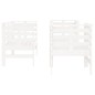 vidaXL Juego de muebles de jardín 3 pzas madera maciza de pino blanco vidaXL Juego de muebles de jardín 3 pzas madera maciza de pino blanco