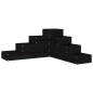 vidaXL Jardinera 4 niveles madera maciza de pino negra 80,5x79x36 cm vidaXL Jardinera 4 niveles madera maciza de pino negra 80,5x79x36 cm