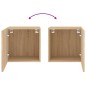 vidaXL Mueble TV de pared madera ingeniería roble Sonoma 40,5x30x40 cm vidaXL Mueble TV de pared madera ingeniería roble Sonoma 40,5x30x40 cm