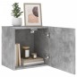 vidaXL Mueble TV de pared madera ingeniería gris hormigón 40,5x30x40cm
