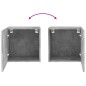 vidaXL Mueble TV de pared madera ingeniería gris hormigón 40,5x30x40cm