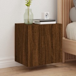 vidaXL Muebles de TV de pared 2 uds madera marrón roble 40,5x30x40 cm