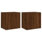 vidaXL Muebles de TV de pared 2 uds madera marrón roble 40,5x30x40 cm