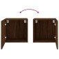 vidaXL Muebles de TV de pared 2 uds madera marrón roble 40,5x30x40 cm